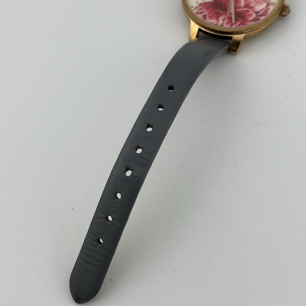 Ted Baker‎ Watch Women 36mm Rose Gold Case Floral Dial Gray Band- New Battery - Picture 6 of 9